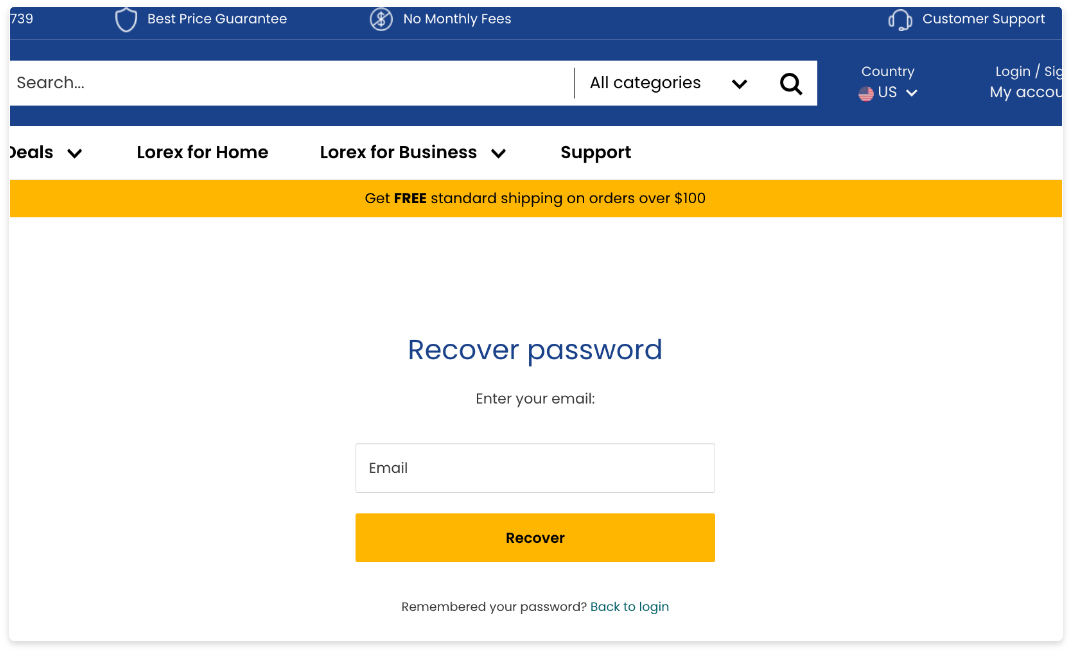 How to Reset Your Password LOREX Support